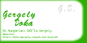 gergely doka business card